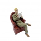 Figurine Pixi Origine Blake & Mortimer Blake lisant dans un fauteuil - principal