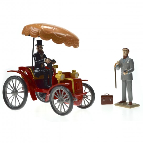 Figurine - Herr Grossgrabenstein & Mortimer in an old car