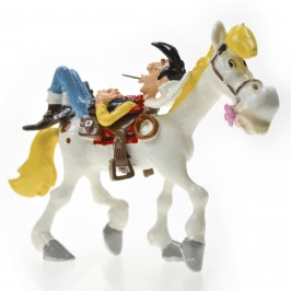 Figurine Pixi, Lucky Luke dormant sur Jolly Jumper