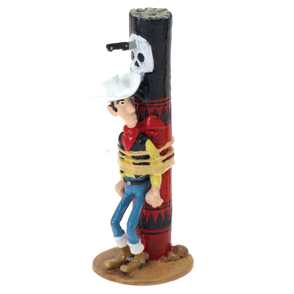 Figurine Pixi Origine Lucky Luke attaché au poteau de torture - principal