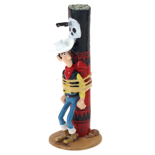 Figurine Pixi Origine Lucky Luke attaché au poteau de torture