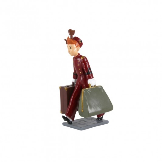 Figurine Spirou marchant valise - principal
