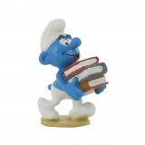 Figurine - Smurf with pile of books - Origin