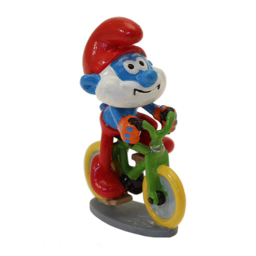 Figurine Pixi Origine Code de la route le grand Schtroumpf à vélo - principal