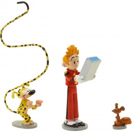 Figurine Pixi Spirou, Spip, Le Marsupilami et le mini Fantasio