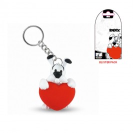 Porte-clés Blister Idéfix coeur rouge