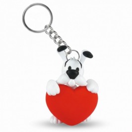 Porte-clés Idéfix coeur rouge