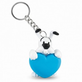 Porte-clés Idéfix coeur bleu