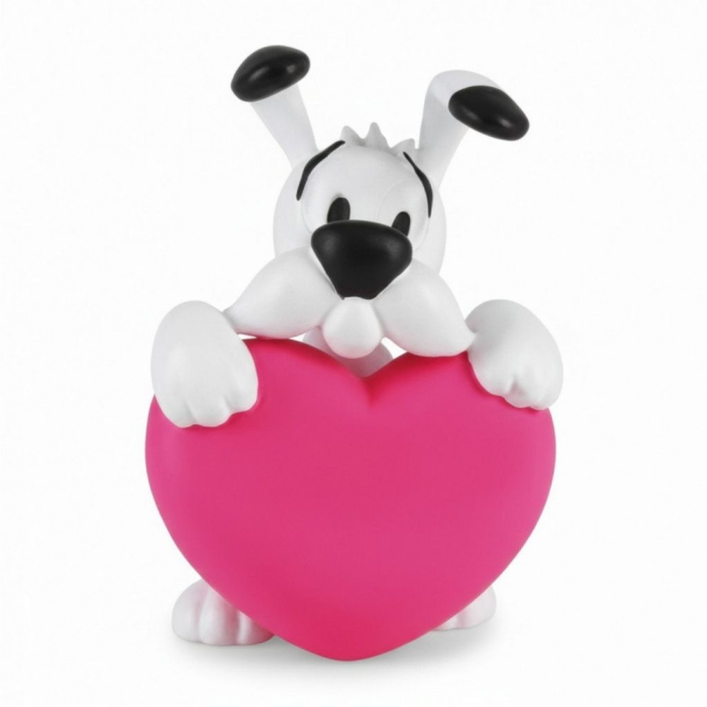 Figurine PVC - Idéfix coeur rose - principal