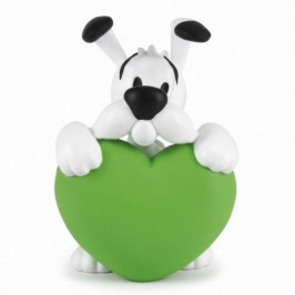 Figurine PVC - Idéfix coeur vert