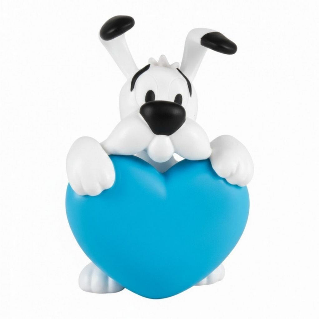 Figurine PVC - Idéfix coeur bleu - principal