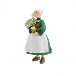 Figurine PVC Bécassine avec un bouquet de fleurs