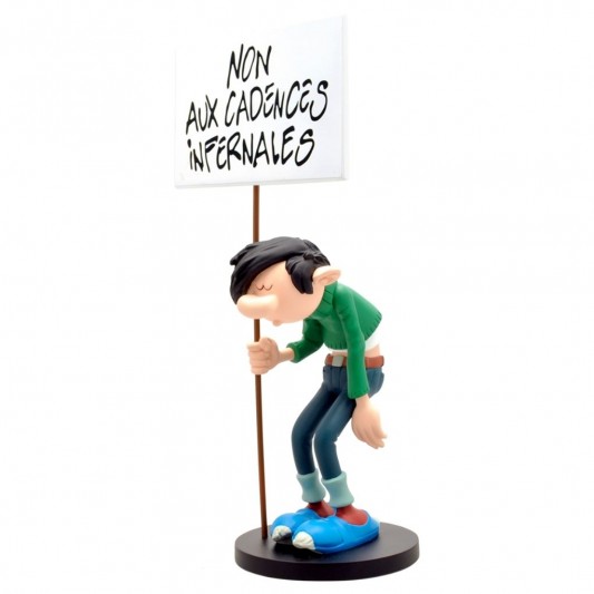 Mini-figurine PVC - Gaston Lagaffe avec pancarte - principal
