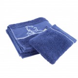 Tintin - Blue towel and washcloth - 100% cotton