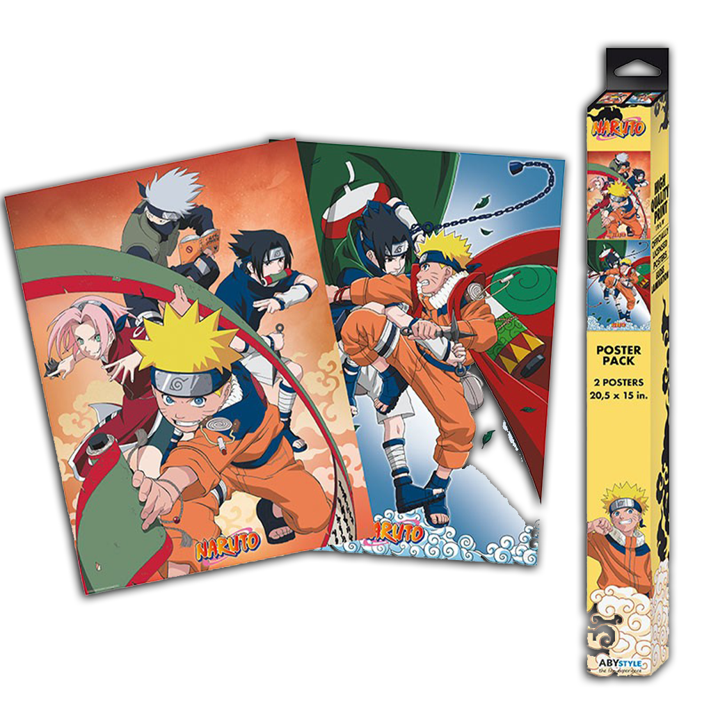 Set Naruto - 2 Chibi posters - Equipe 7 - principal