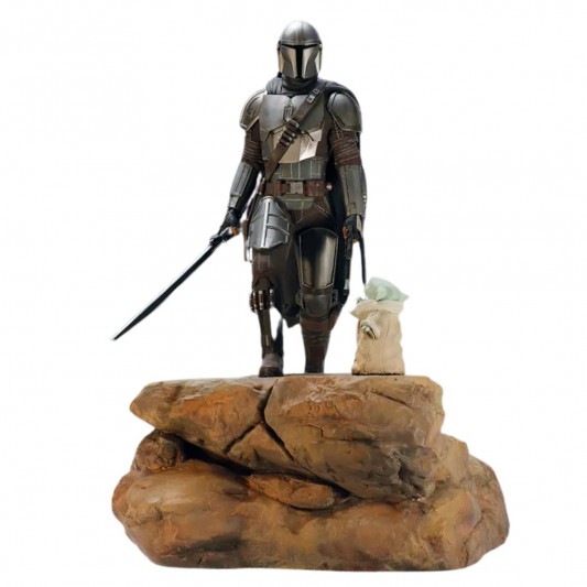 Figurine Star Wars - The Mandalorian & Grogu 1/5e – Diorama Collector Ultra Limité - principal