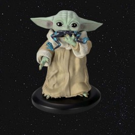 Figurine Star Wars - Grogu eating the Frog - The Mandalorian