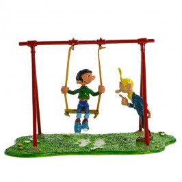 Figurine - Gaston et la balançoire à élastique