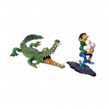 Figurine - Gaston being chased by a crocodile