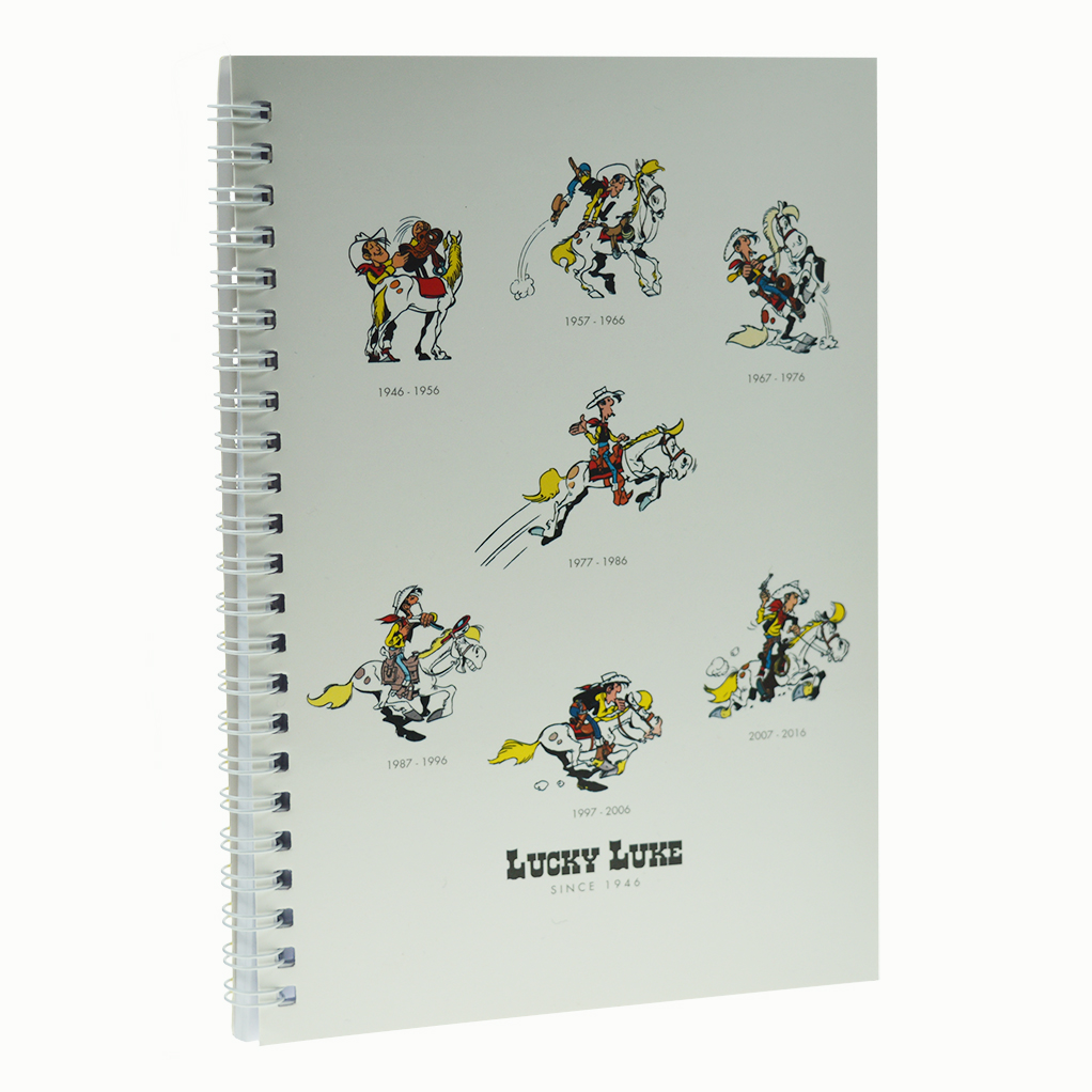 CARNET A SPIRALE, LUCKY LUKE BLANC, FRISE - principal