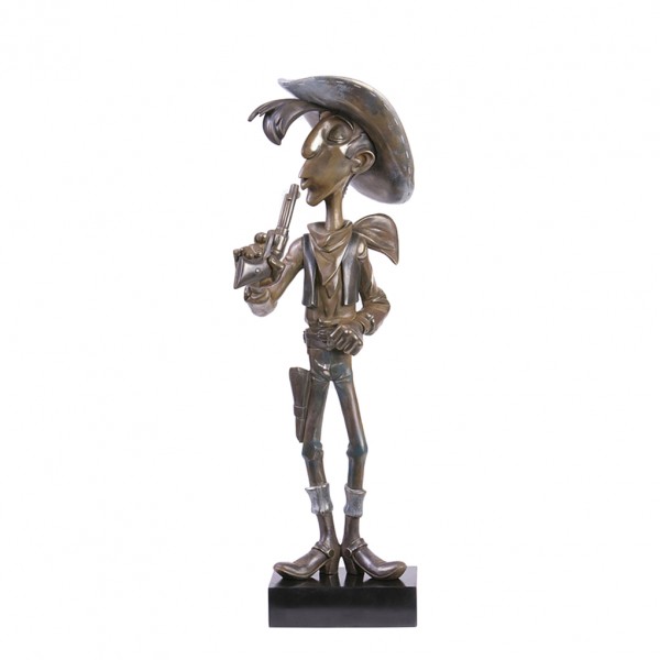 STATUETTE-LUCKY LUKE BRONZE