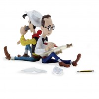 Figurine - Morris et Lucky Luke : Le dos à dos