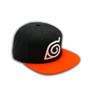 Casquette snapback Naruto - Noir & Orange - Konoha - principal