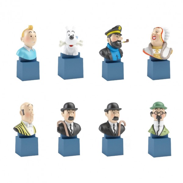 Figurines-Collection 8 bustes Tintin