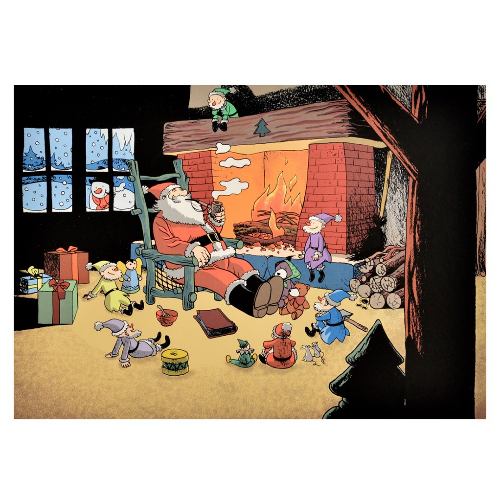 Serigraph Catastrophes au pays du Père Noël signed Le Gall Silkscreen