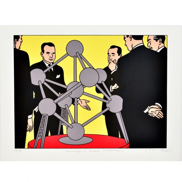 Serigraph - Hommage à André Waterkeyn (signed by Floc'h)