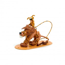 Figurine - Le marsupilami ligotant le lion (ex. M.P.)