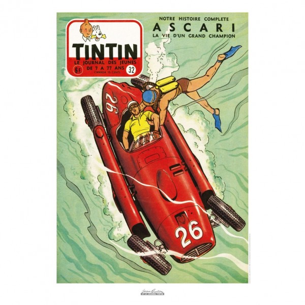 Poster Jean Graton & Journal Tintin 1955 -N°32