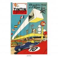 Affiche Jean Graton & Journal Tintin 1958 - n°01