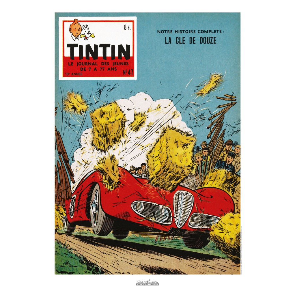 Affiche Jean Graton & Journal Tintin 1958 - n°47 - principal