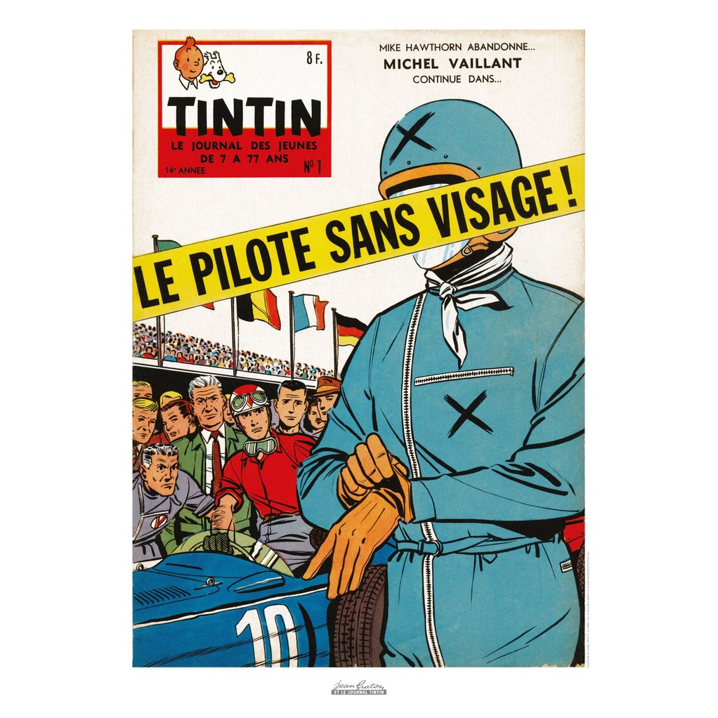 Affiche Jean Graton & Journal Tintin 1959 - n°01 - principal
