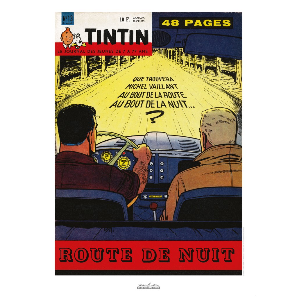 Affiche Jean Graton & Journal Tintin 1960 - n°13 - principal