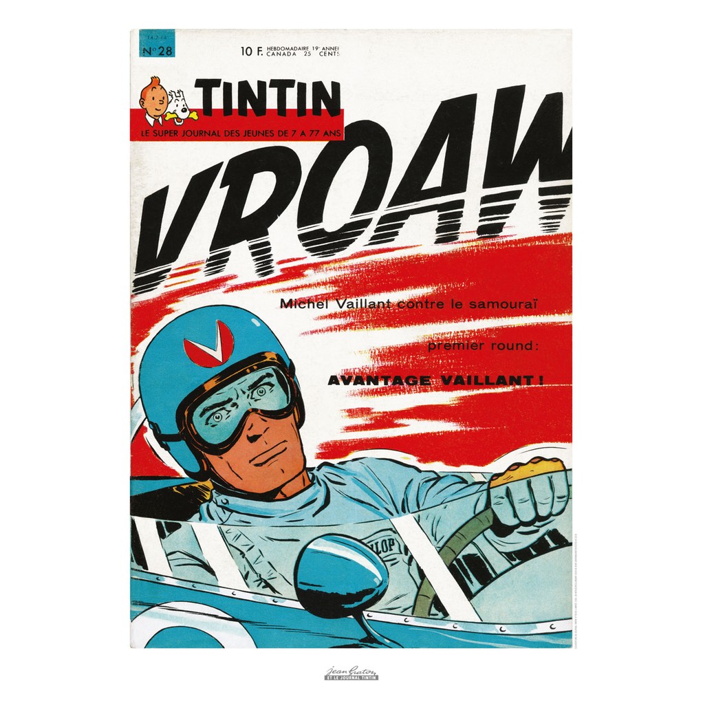 Affiche Jean Graton & Journal Tintin 1964 - n°28 - principal