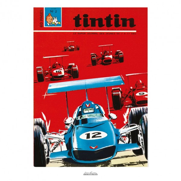 Affiche Jean Graton & Journal Tintin 1969 - n°02