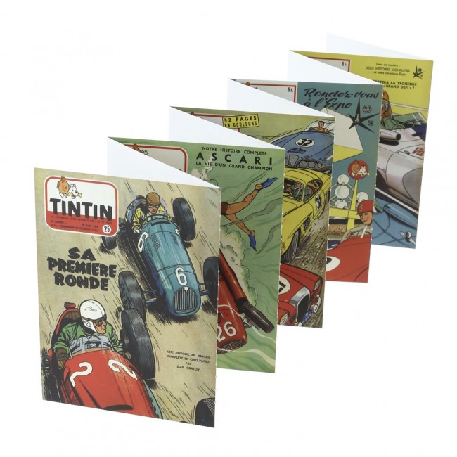 Set de 20 cartes postales Michel Vaillant - Couvertures Journal de Tintin par Jean Graton - Objet décoratif BD