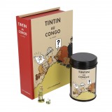 Pack Tintin au Congo - Figurine, Litho et Boite à café (Lion)