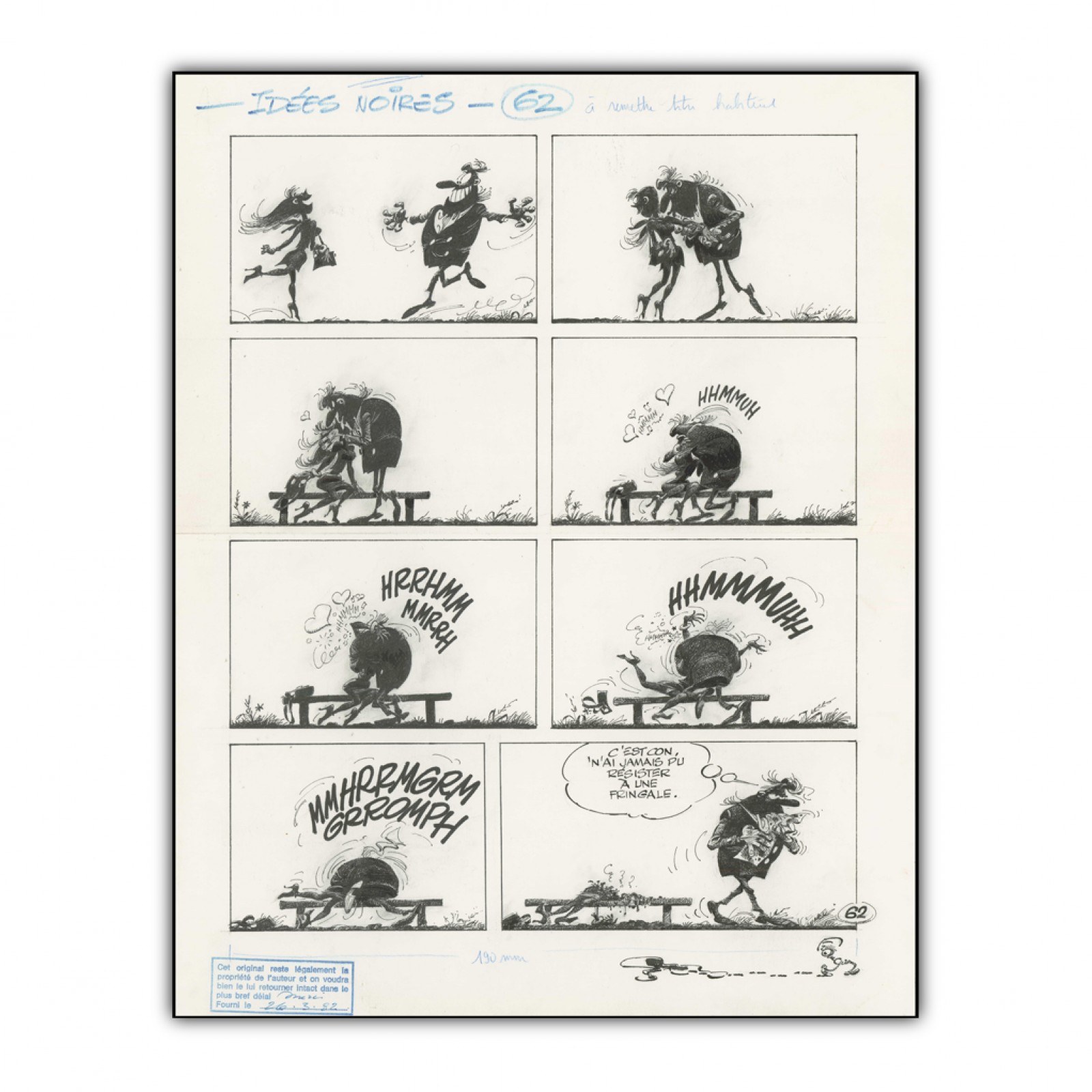 Idées Noires de Franquin 62 - Impression sur Aluminium - Plaques décoratives