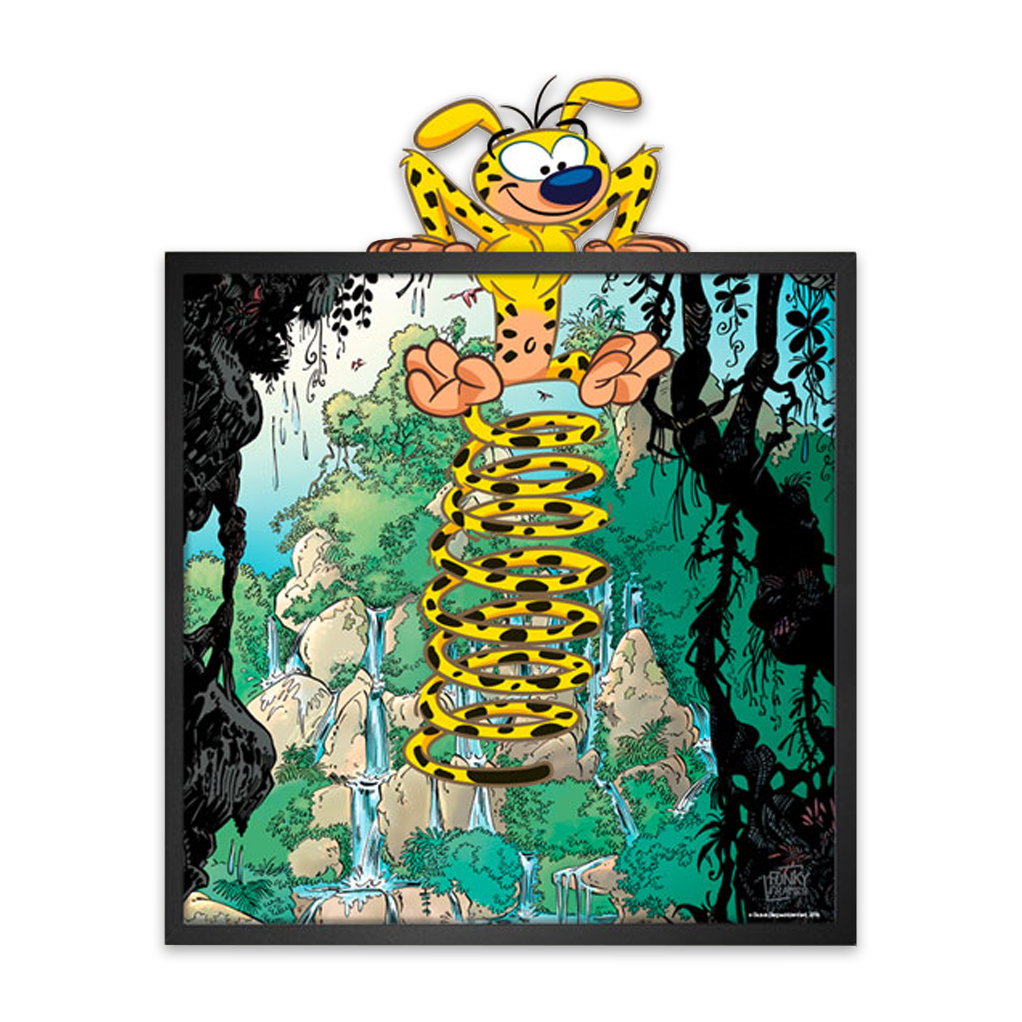 Cadre photo resine relief GM Marsupilami nid Franquin Avenue Of The Stars MU3105