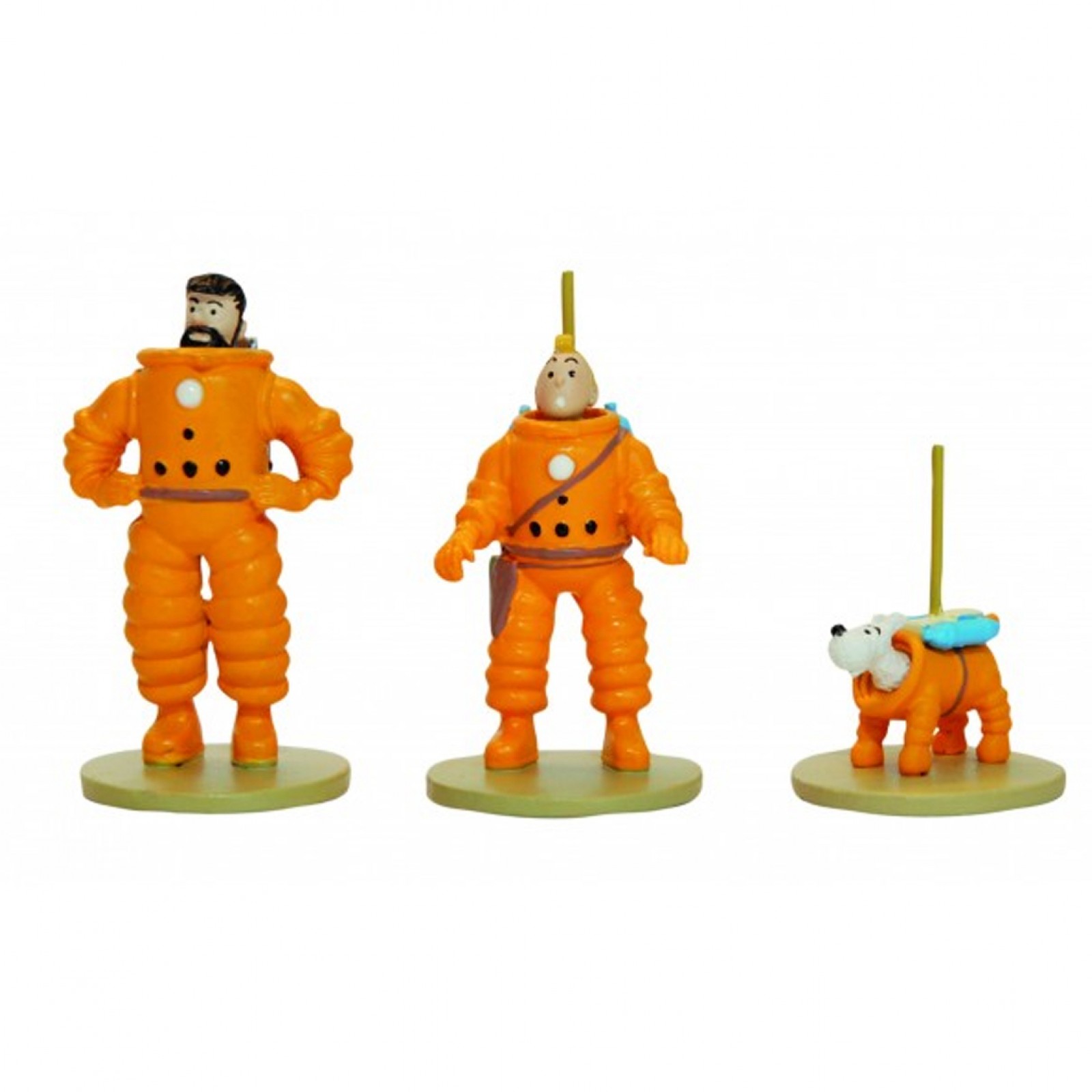 Coffret 7 figurines métal lune - Espace Tintin Montpellier