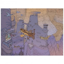 Digigraphie Les Monts Magnétiques par Moebius