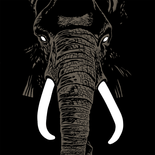 Silkscreen print Bruno The Elephant