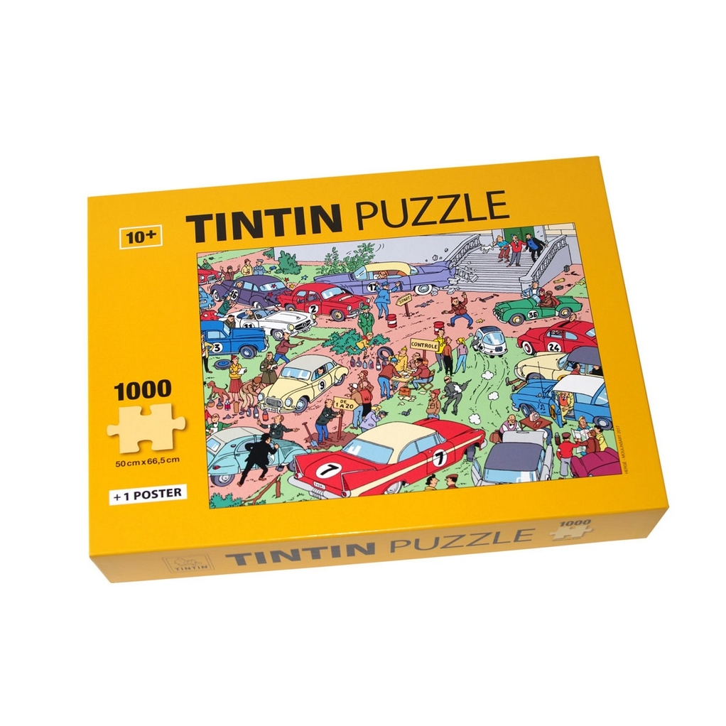 Puzzle Tintin Rallye 1000 pièces et poster - principal