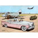 Aquarelle n°17 La Studebaker 1957 par Bergèse - principal