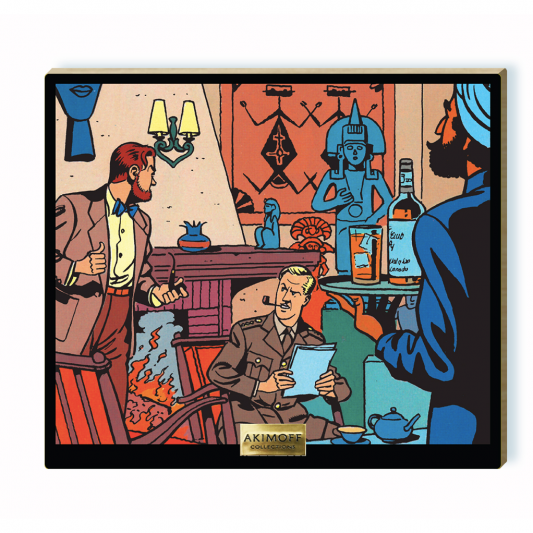 Tableau de collection en bois - Le salon de Blake et Mortimer - principal