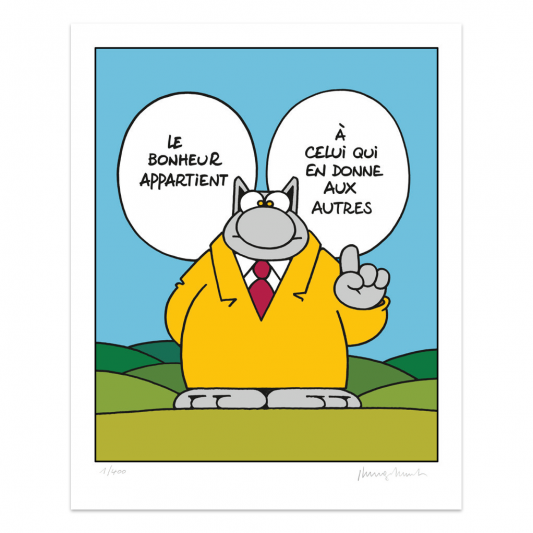 Sérigraphie - Le Chat -  Bonheur - principal