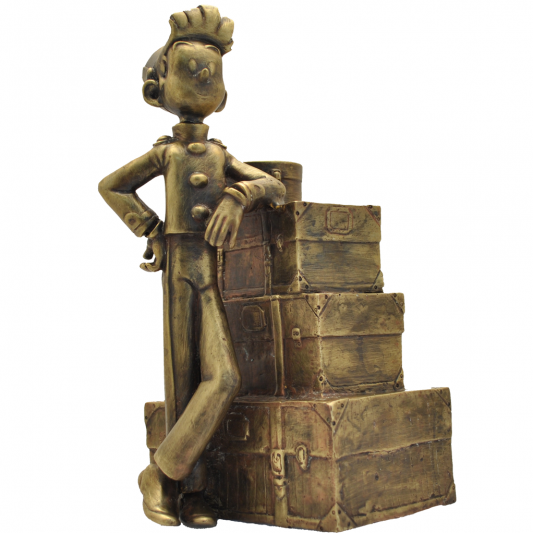 Figurine en Bronze Spirou - Spirou et la pile de bagages - principal